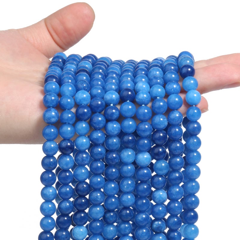 Xilitata 45pcs 8mm Natural Stone Beads Kyanite Beads Crystal Gemstone for Jewelry Making  DIY Bracelet Necklace - Image 2